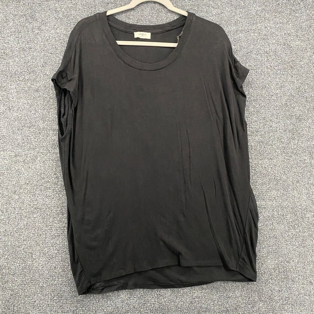 UMGEE Blouse Top Womens M Black Scoop Neck Oversize Ladies‎ Lagenlook Casual